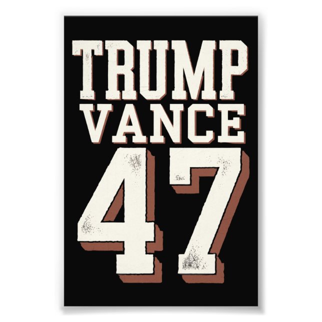 Trump Vance President Vintage Trump Vinner Fototryck (Framsidan)
