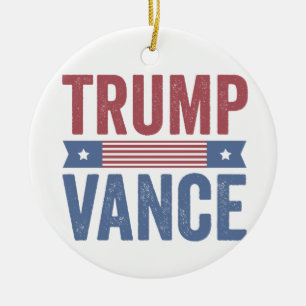 Trump Vance Republican American Valection Vote Gif Julgransprydnad Keramik