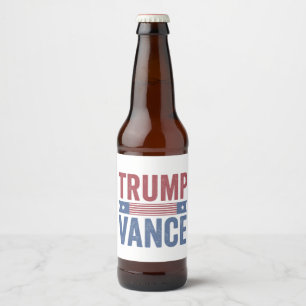 Trump Vance Republican American Valection Vote Gif Ölflaska Etikett