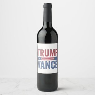 Trump Vance Republican American Valection Vote Gif Vinflaska Etikett