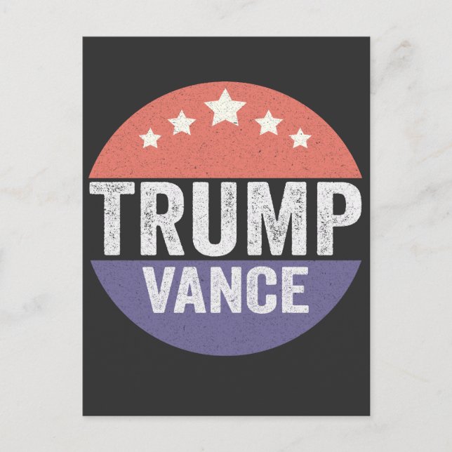 Trump Vance Republican American Valection Vote Gif Vykort (Framsida)