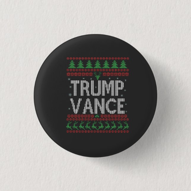 Trump Vance Republican Ugly jul Sweater Julafton Knapp (Framsida)