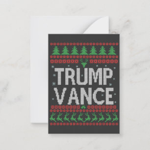 Trump Vance Republikansk ful jultröja Xmas Anteckningskort