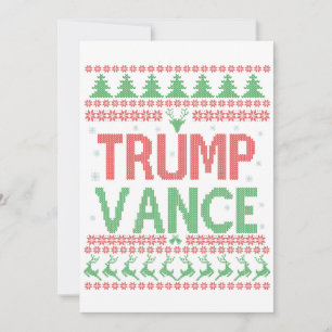Trump Vance Republikansk ful jultröja Xmas Inbjudningar