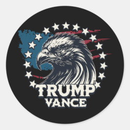 Trump Vance Runt Klistermärke