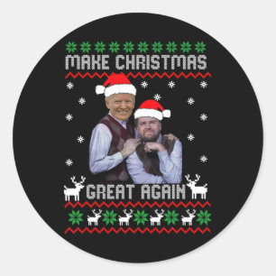 Trump Vance Shirt Brothers gör jul Underbar Åg Runt Klistermärke