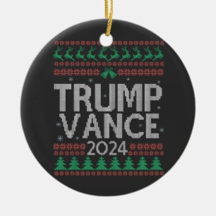 Trump Vance Take America Back Val Vote USA Julgransprydnad Keramik
