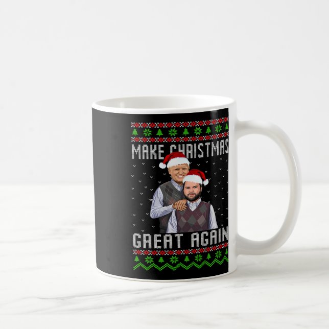 Trump Vance Tees Bröder Gör Julen Stor Igen Kaffemugg (Höger)