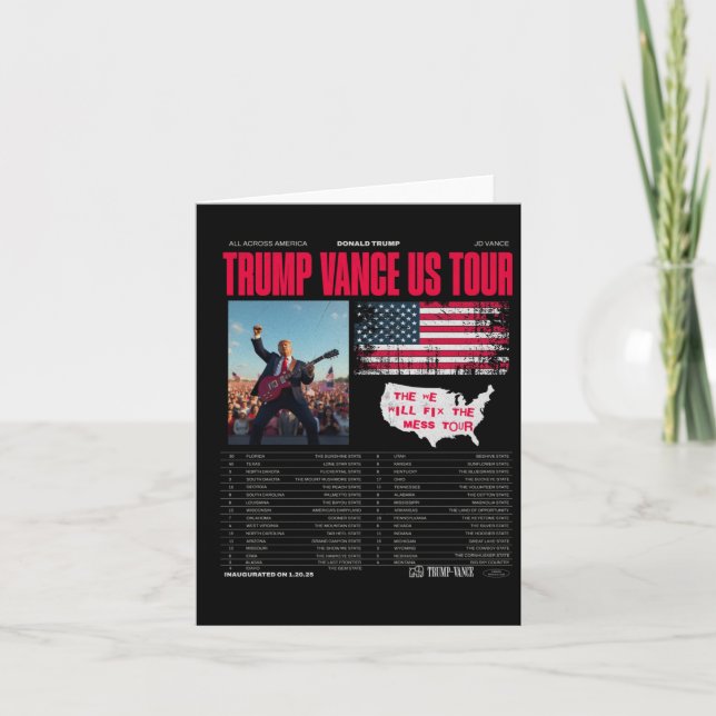 Trump Vance Us Tour Kort (Framsida)