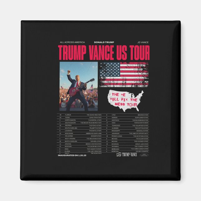 Trump Vance Us Tour Magnet (Framsidan)