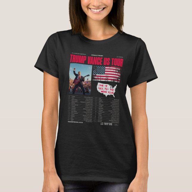 Trump Vance Us Tour T Shirt (Framsida)