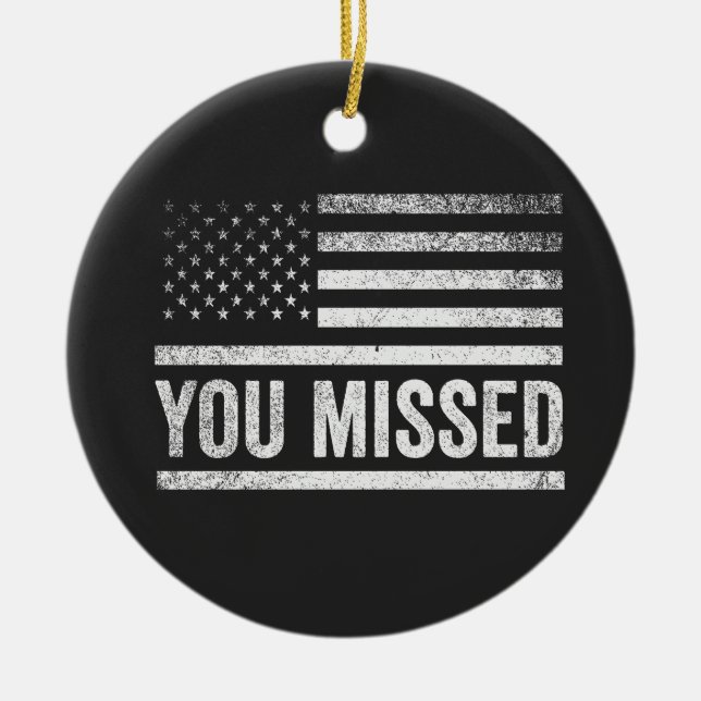 Trump Vance Valection Ugly jul Sweater Julgransprydnad Keramik (Framsidan)