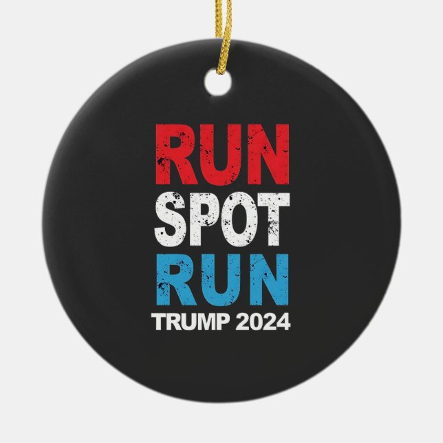 Trump Vance-valet i Springa Spot Springa 2024 Julgransprydnad Keramik (Framsidan)