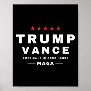 Trump Vance Vi Vann Invigningsdag 47:e President Poster
