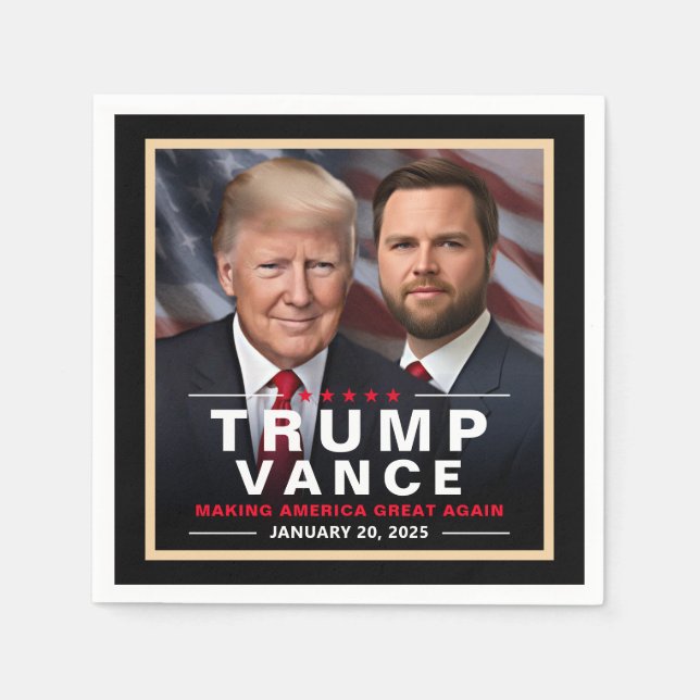 Trump Vance Victory Inauguration Day Collector's Pappersservett (Framsidan)