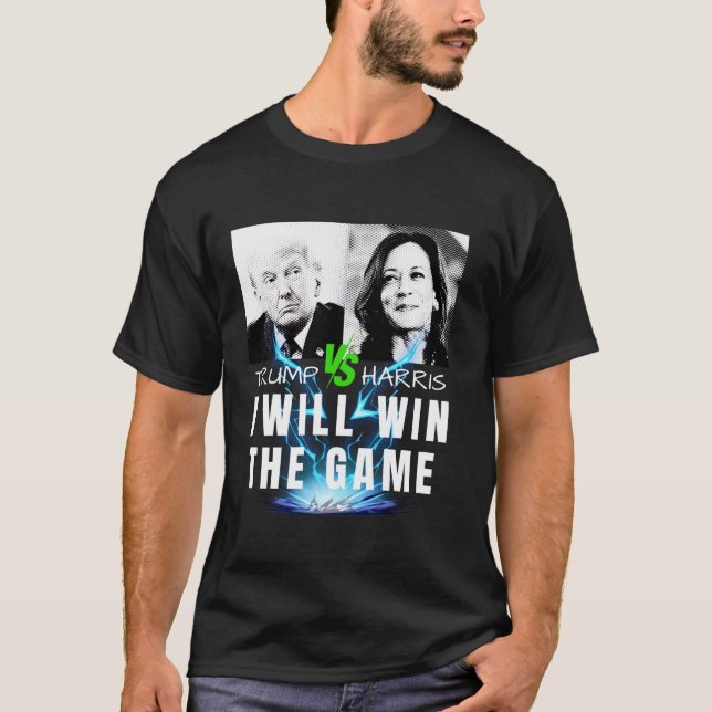 Trump Vance VS Kamala Harris Waltz 2024 I ll Win T Shirt (Framsida)