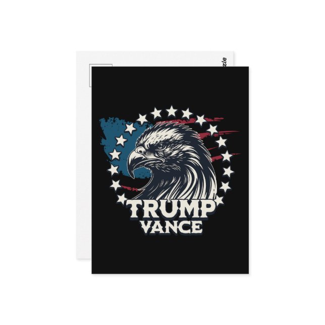 Trump Vance Vykort (Fram/Back In Situ)