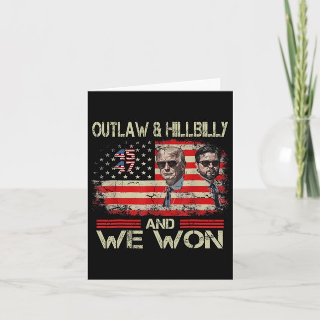 Trump Vance We Won Win Inauguration Day 2025 47 th Kort (Framsida)