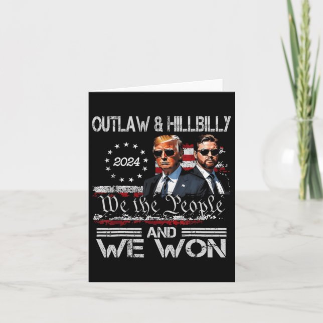 Trump Vance We Won Win Inauguration Day 2025 47 th Kort (Framsida)