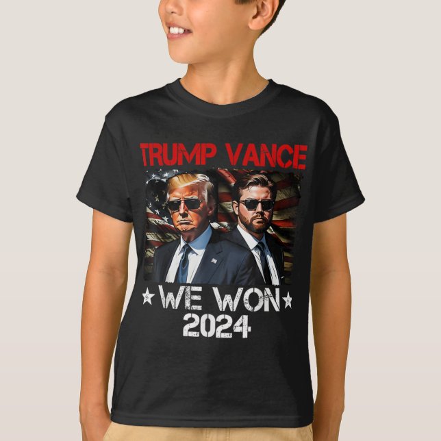 Trump Vance We Won Win Inauguration Day 2025 47 th T Shirt (Framsida)