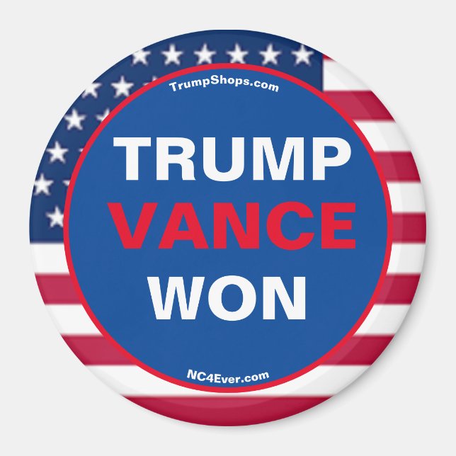 TRUMP VANCE WON-kylskåp Magnet (Framsidan)