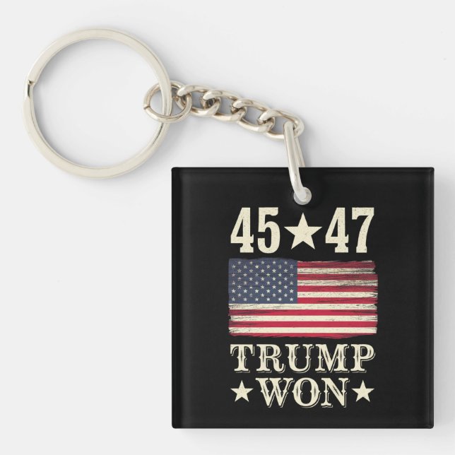 Trump Vann 2024 45 47:e President Usa Flagga (Framsidan)