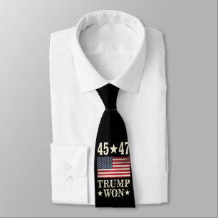 Trump Vann 2024 45 47:e President Usa Flagga Slips