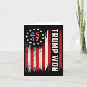 Trump vann 2024 45 47:e presidenten Usa flagga Kort