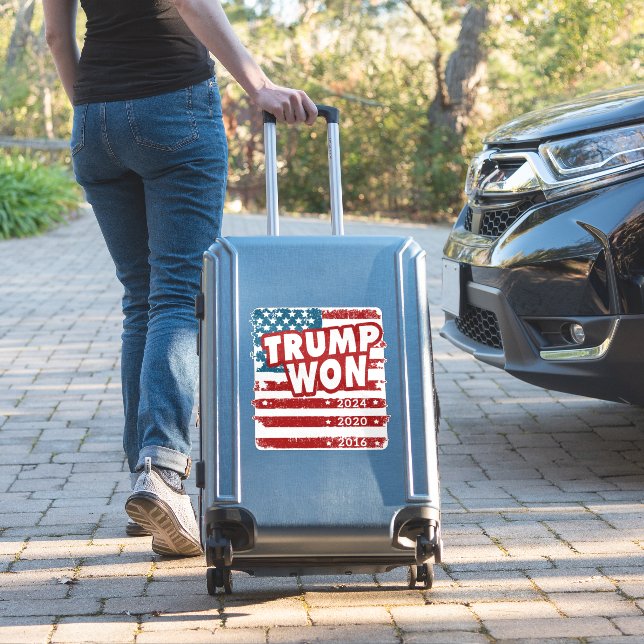 Trump Vann 2024 Klistermärken (Resväska Insitu)
