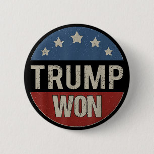 Trump Vann 2024 Kom Över Det Patriotisk Pro Trump Knapp