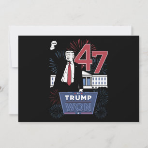 Trump Vann 2024 President 47 Amerika USA Inbjudningar