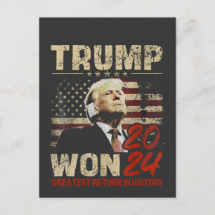 Trump vann 2024 Största återkomst i historien Vykort