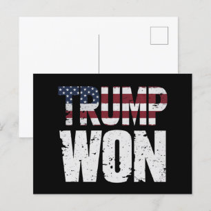 Trump vann 47:e amerikanska presidentvalet 2024 vykort