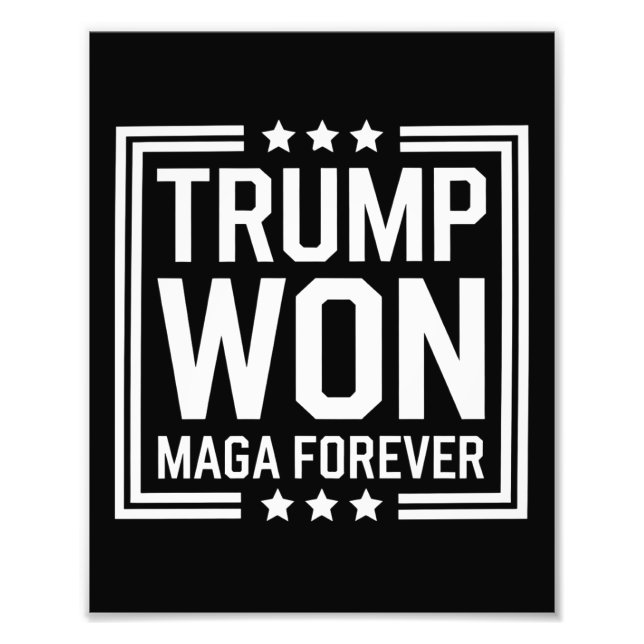 Trump vann 47:e amerikanska presidentvalet Maga 20 Fototryck (Framsidan)