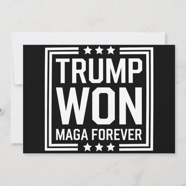 Trump vann 47:e amerikanska presidentvalet Maga 20 Inbjudningar (Framsida)