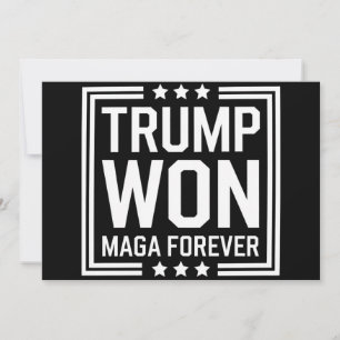 Trump vann 47:e amerikanska presidentvalet Maga 20 Inbjudningar