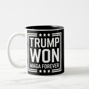 Trump vann 47:e amerikanska presidentvalet Maga 20 Två-Tonad Mugg