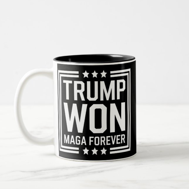 Trump vann 47:e amerikanska presidentvalet Maga 20 Två-Tonad Mugg (Vänster)
