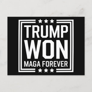 Trump vann 47:e amerikanska presidentvalet Maga 20 Vykort