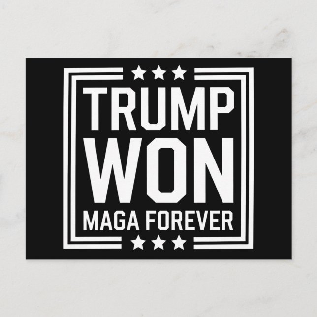 Trump vann 47:e amerikanska presidentvalet Maga 20 Vykort (Framsida)