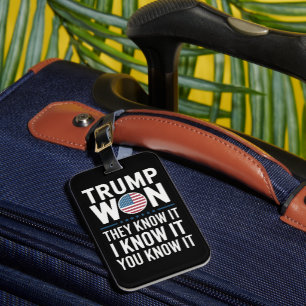 Trump Vann De Vet Det 2024 47:e Presidenten Vinner Bagagebricka