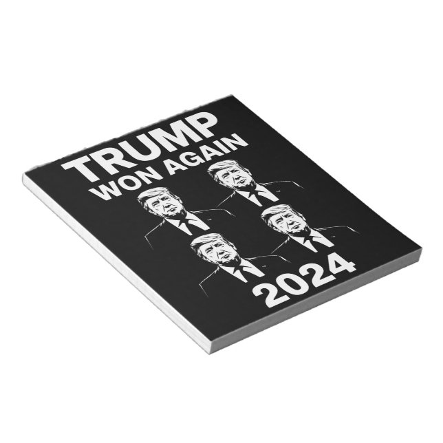 Trump vann igen 2024 års val invigningsdag 47 anteckningsblock (Vinklad)