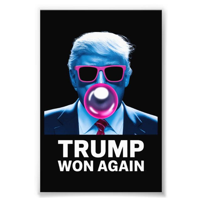 Trump vann igen 2024 valet president 47:e  fototryck (Framsidan)