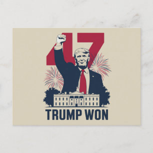 Trump vann igen presidentvalet 2024 47:e vykort