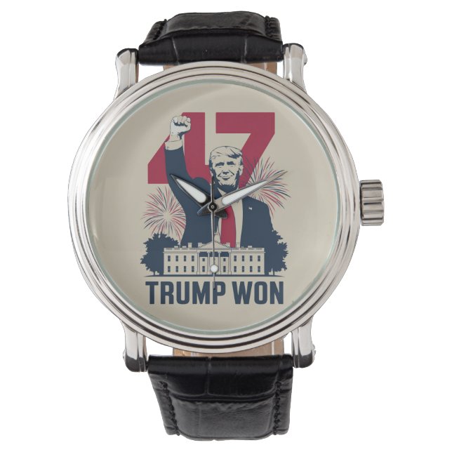 Trump vann igen presidentvalet 2024 president 47:e armbandsur (Framsida)