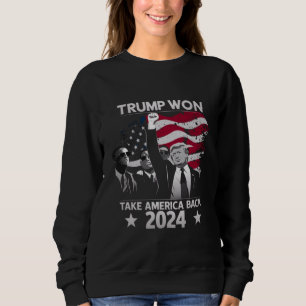 Trump Vann Igen Ta Amerika Tillbaka 2024 T Shirt