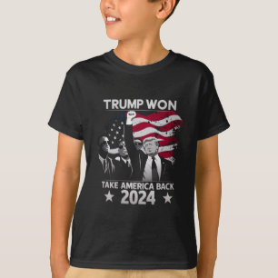 Trump Vann Igen Ta Amerika Tillbaka 2024 T Shirt