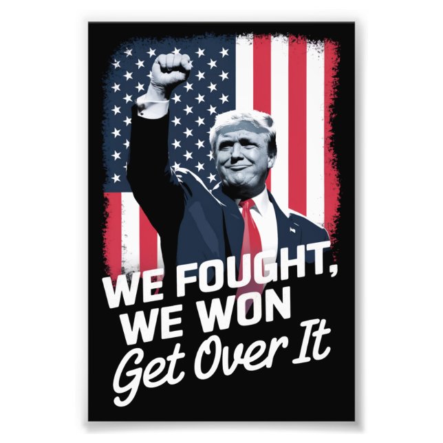 Trump Vann Kom Över det Trump Seger 47:e President Fototryck (Framsidan)