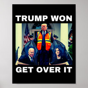 Trump Vann Komma Över Det Tee Mega Vann Valet 2025 Poster