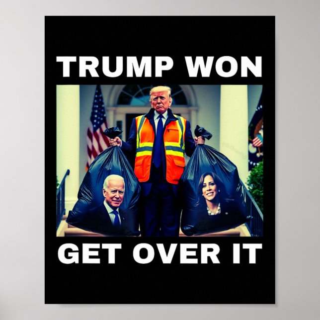 Trump Vann Komma Över Det Tee Mega Vann Valet 2025 Poster (Framsidan)